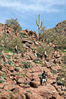 People Hiking up Camelback Mountain photo thumbnail