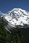 Mt. Rainier With Moon Faintly Above photo thumbnail