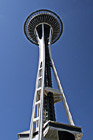 Seattle Space Needle Against a Blue Sky photo thumbnail