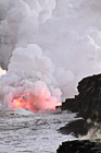 Lava Flowing into Ocean photo thumbnail