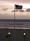 American Flag Beach Sunset photo thumbnail