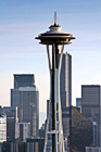 Seattle Space Needle With Buildings photo thumbnail