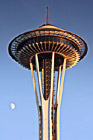 Space Needle & Moon photo thumbnail