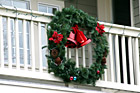 Green Christmas Wreath & Bells photo thumbnail