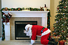 Santa by Fireplace photo thumbnail
