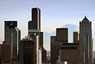 Seattle Buildings & Mt. Rainier in Background photo thumbnail