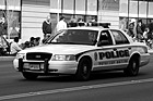 Black & White Police Car in Parade preview