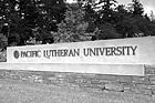 Black & White Pacific Lutheran University Sign preview