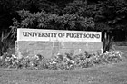 Black & White University of Puget Sound Sign preview