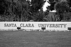 Black & White Santa Clara University Entrance Sign preview
