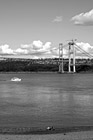 Black & White Narrows Bridge & Boat preview