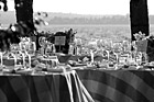 Black & White Tables & Wine Glass at a Wedding preview