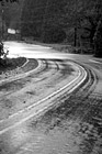 Black & White River Flooding Over Road preview