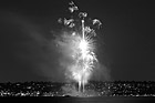 Black & White Fireworks at Night preview
