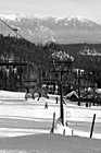 Black & White Big Mountain, Montana Ski Lift preview