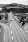 Black & White Freeway Towards Safeco Field preview