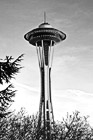 Black & White Space Needle During Sunset preview