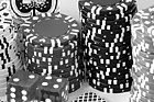 Black & White Poker Chips in Stacks preview