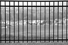 Black & White Close Up of a Rod Iron Fence preview