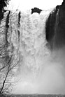 Black & White Snoqualmie Falls Waterfall Large Flow preview