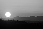 Black & White Sunset Over Olympics preview
