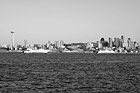 Black & White Seattle & Two Ferry Boats preview