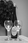 Black & White Wine Bottle & Glasses preview