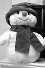 Black & White Stuffed Winter Snowman preview