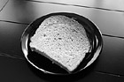 Black & White Bread Slices on Plate preview