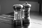 Black & White Salt & Pepper Shaker Close Up preview