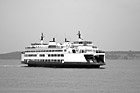 Black & White Ferry Boat & Cloudy Day preview