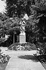 Black & White Sacred Heart Statue, Mission Gardens, Santa Clara preview