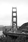 Black & White Golden Gate Bridge - Vertical preview