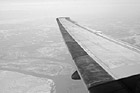 Black & White Airplane Wing in the Sky preview