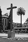 Black & White Wooden Cross on College Campus preview