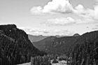 Black & White Hills & Clouds in Mt Rainier Park preview