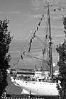 Black & White Tall Ship and Flags preview