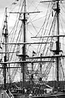 Black & White Close up of a Tall Ship preview