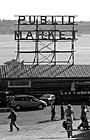 Black & White Public Market, People, & Puget Sound preview