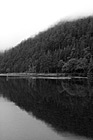 Black & White Hill Reflection in Lake preview