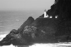 Black & White Heceta Light House & Clouds preview