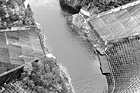 Black & White Looking Down at Ross Dam preview