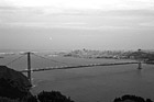 Black & White Golden Gate Bridge as Night Approaches preview