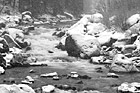 Black & White River & Snowy Rocks preview