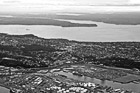 Black & White Aerial View of Puget Sound preview