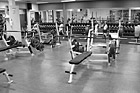 Black & White Free Weights Room preview