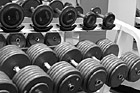 Black & White Dumbbells Close Up preview