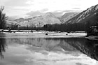 Black & White Leavenworth Mountains Reflection preview
