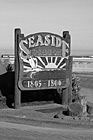 Black & White Seaside, Oregon Boardwalk Sign preview