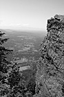 Black & White Rock Cliff & View at top of Mt. Si preview